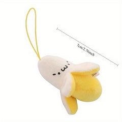 6pcs 2.76in Smiling Banana Toy Backpack Decoration Gift