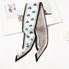 Skinny Scarf Polka Dot Silk Neckerchief Hair Ribbon