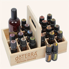 21 Slots Wooden Aromatherapy Essential Oil Storage Case Holder