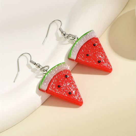 Summer Watermelon Dangle Earrings for Women