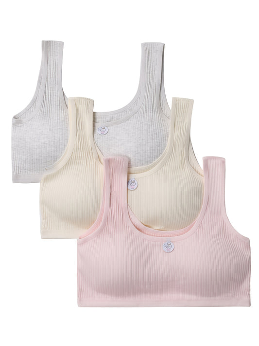 Girls' No Steel Ring Knit Cami Bra