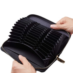 Large Capacity Leather Long Wallet for Men and Women