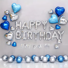 Silvery Happy Birthday Balloon Set - 23pcs