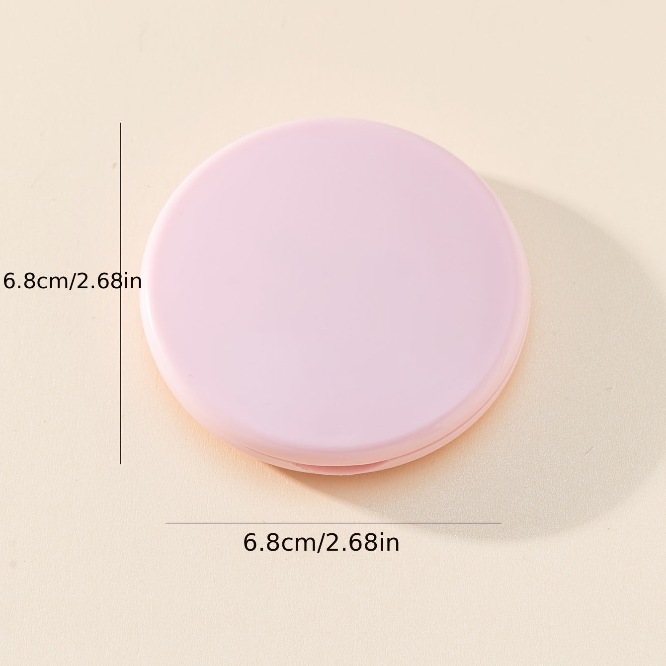 Pink Round Folding Compact Mirror Double Side Style Cosmetic Touch up Mirror