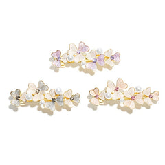 Daisy Rhinestone Faux Pearl Flower Hair Clip Barrette Women Hair Accessory
