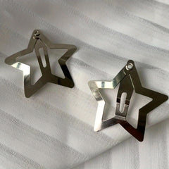 2pcs Star Shape Snap Clip Side Clip Bangs Clip Y2K Hair Accessories