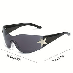 Y2K Star Decor Rimless Sunglasses UV400