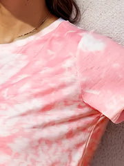 Casual Sport T-Shirt Round Neck Running Short Sleeve Top