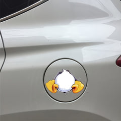 Cartoon Duck Butt Reflective Car Sticker Waterproof Decal