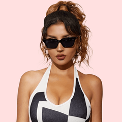 Square Frame Sunglasses Rivet Decor UV400