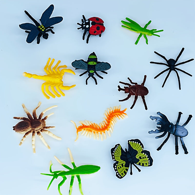 24pcs Mini Insect Toy Models Scientific Cognitive Puzzle Toys