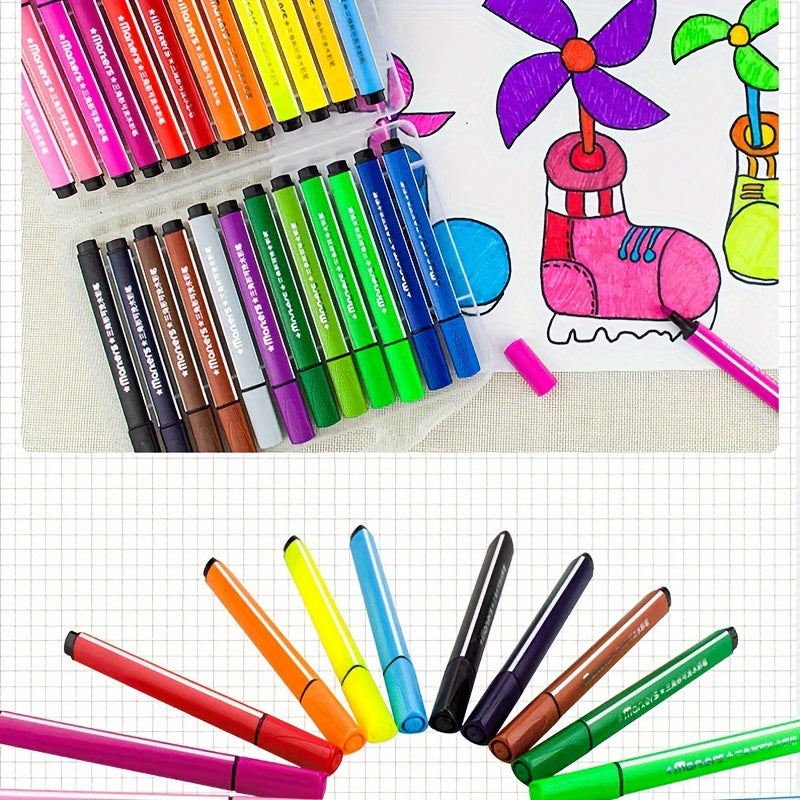 Washable Watercolor Pens 12/24/36 Colors Kids Safe