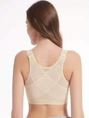 Breathable Cross Mesh Vest Sports Bra