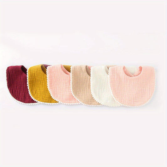 6Pcs Baby Lace Ball Cotton Bib Saliva Towel
