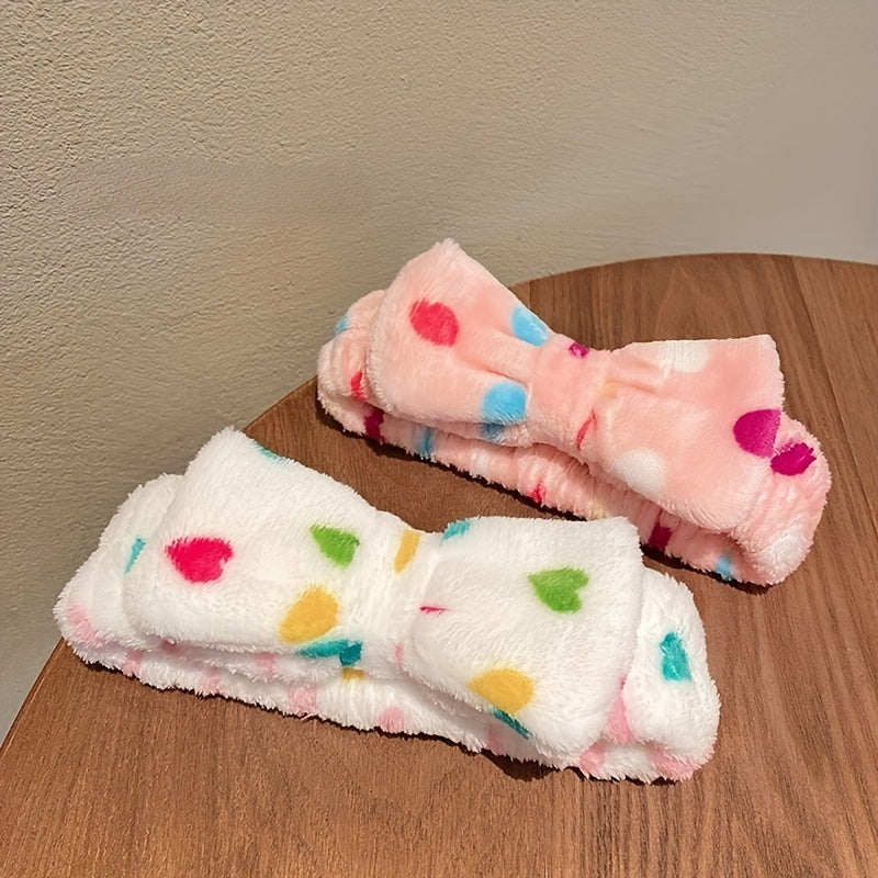 3pcs Leopard Bow Headband for Face Wash Spa Hair Band