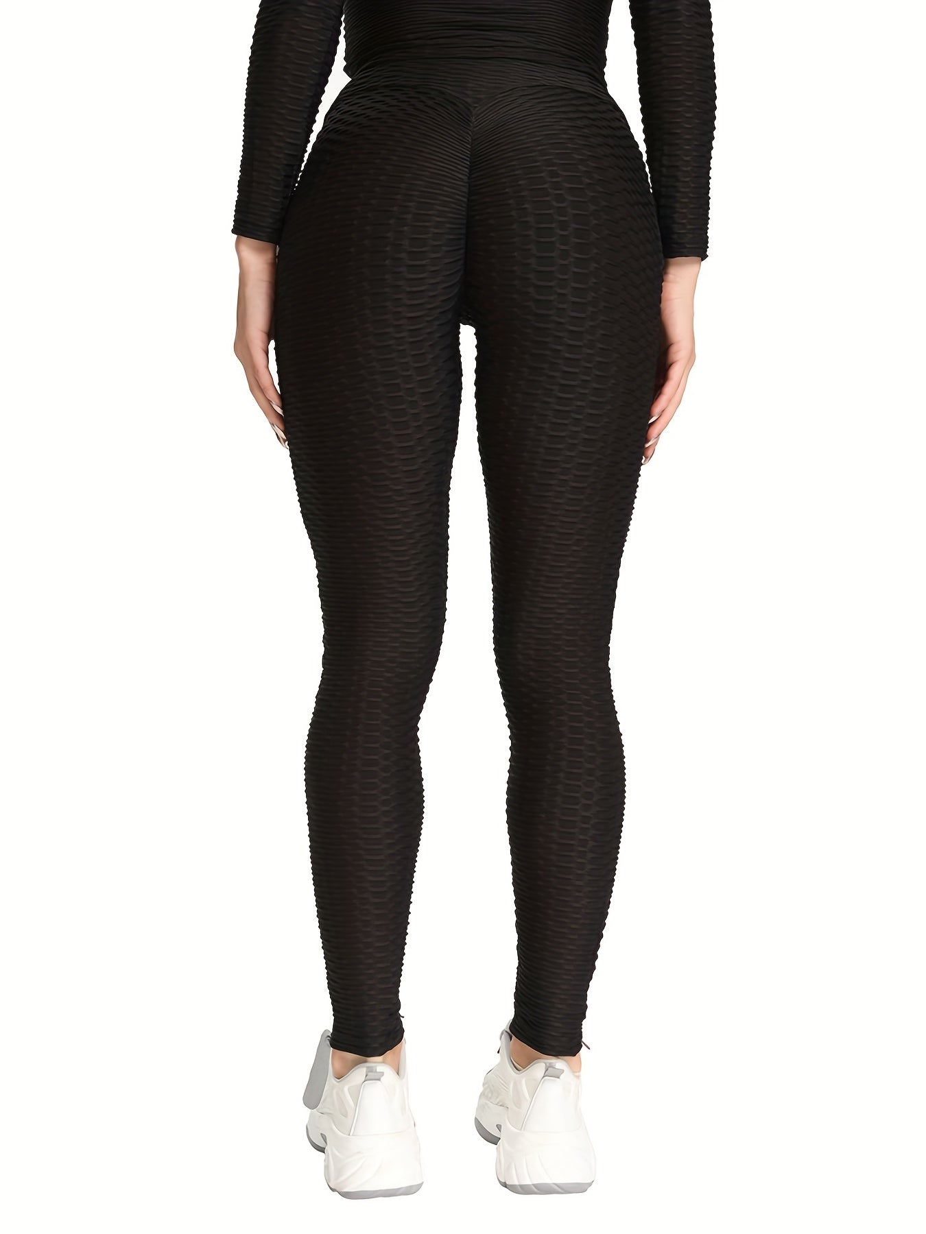 High Waist Honeycomb Peach Butt Leggings for Women