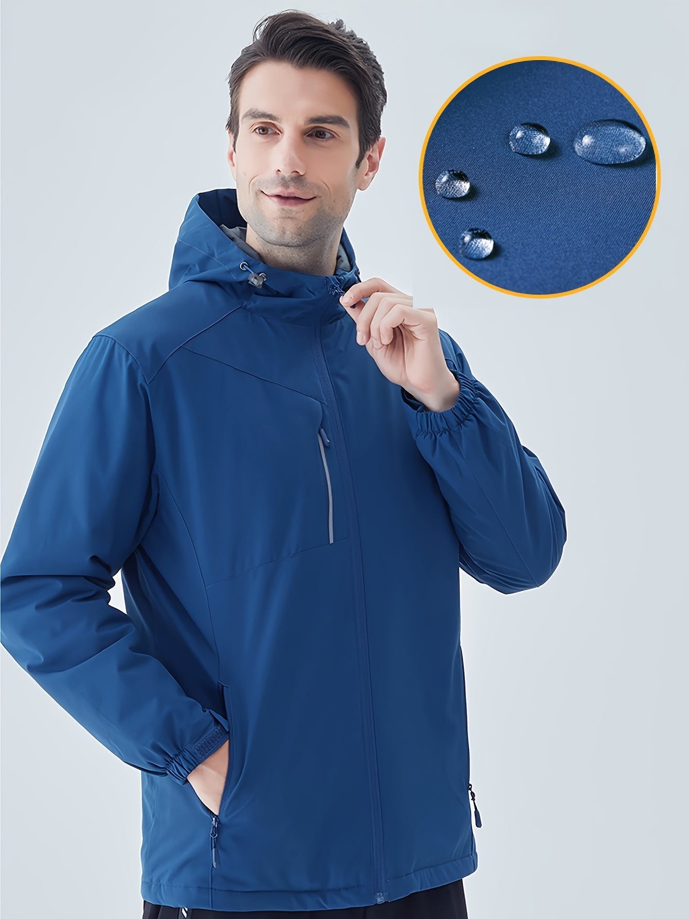 Men's Hooded Windbreaker Jacket for Autumn Winter