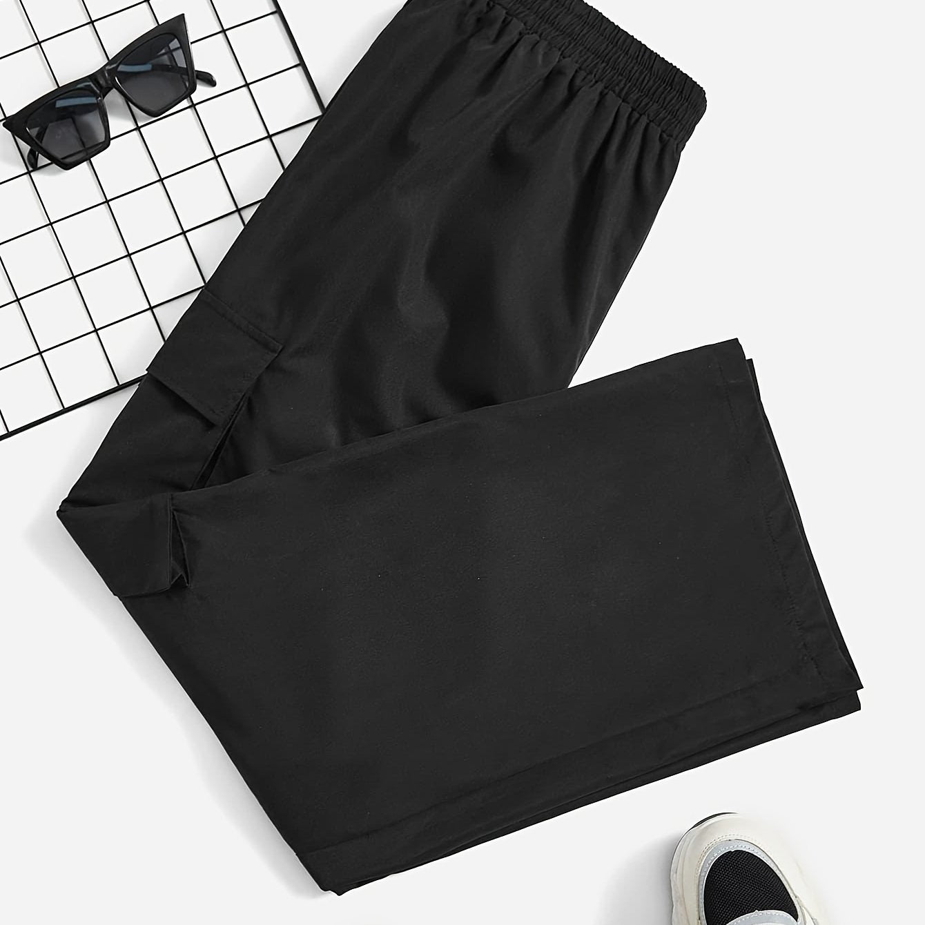  Wide Leg Cargo Trousers With Pockets
