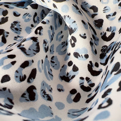 Leopard Print Bandana Square Scarf Satin Shawl