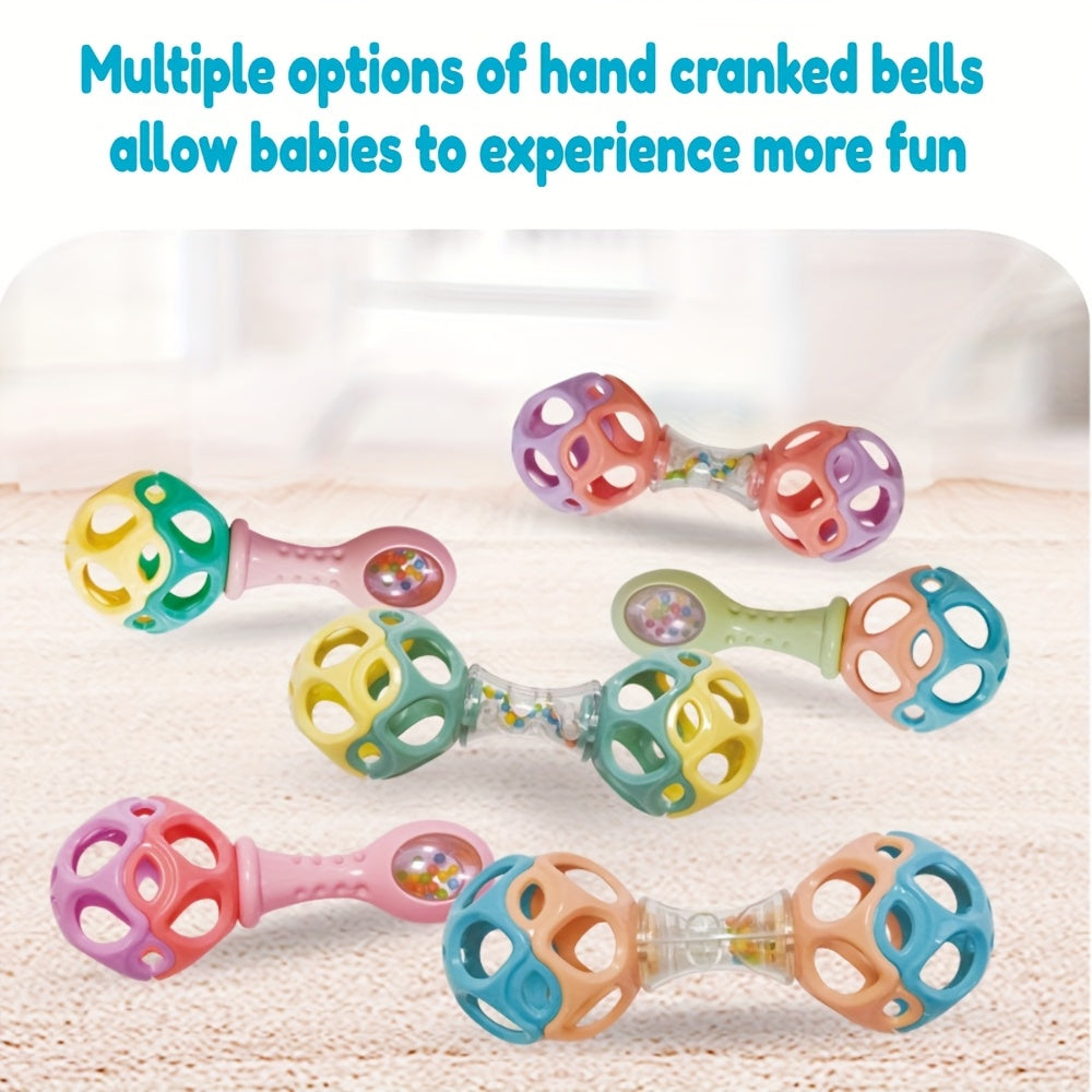 Newborn Baby Hand Rattle with Colorful Beads Gripping Exercise