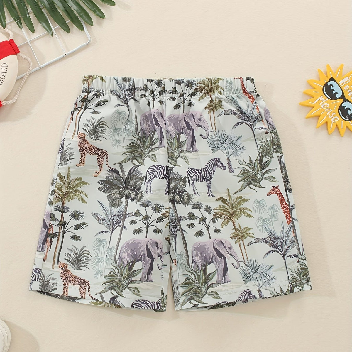 Boys Animals Casual Shorts - Summer Vacation Beach Clothes