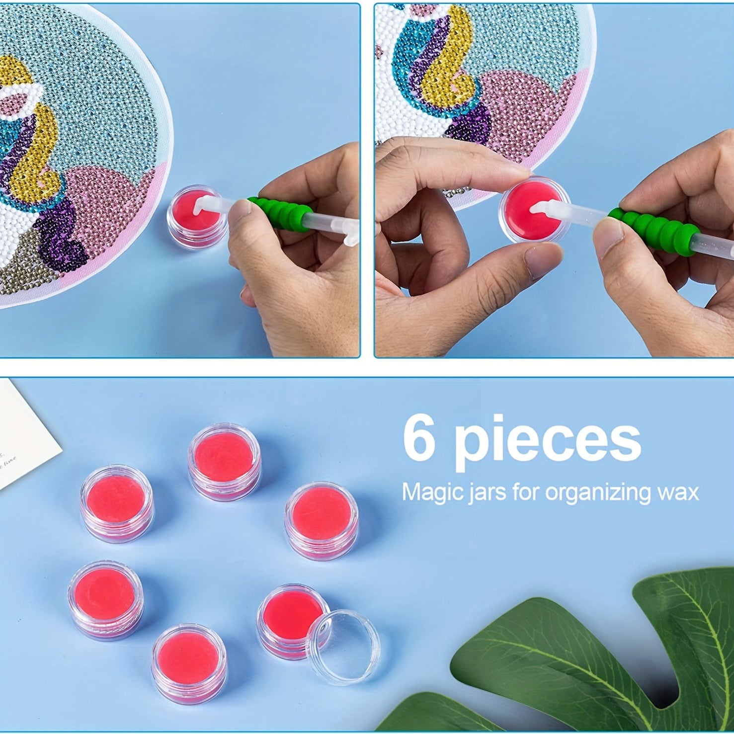 Diamond Painting Wax Storage Container Case With Glue Clay Organizer