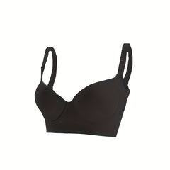 Solid Push Up Bra Comfy Anti-Sag Everyday Women's Lingerie