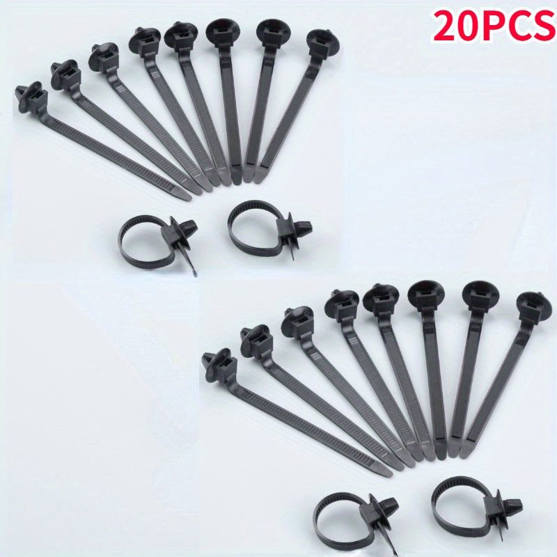 20pcs Nylon Tie Wrap Cable Fasteners for Cars 92mmx5mm