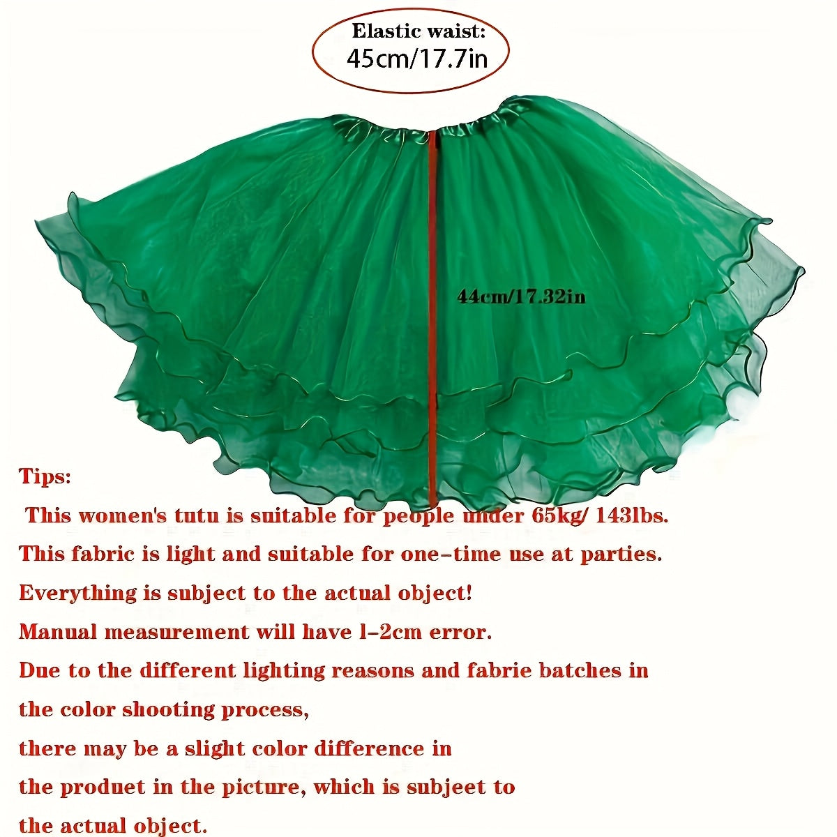 Adult Tutu Skirt 4 Layer Tulle Dance Skirt with Mesh Overlay