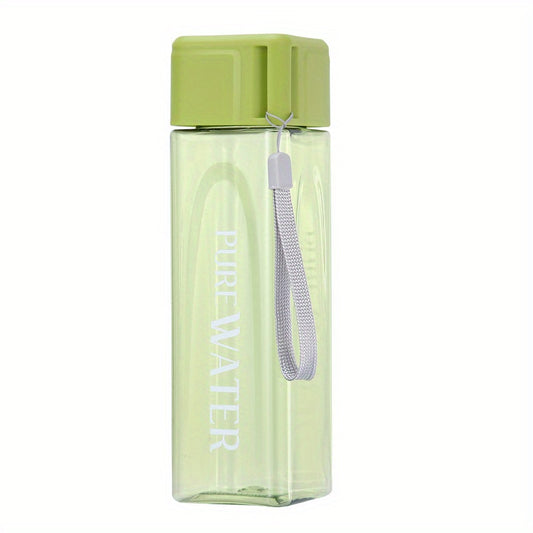 Square Water Cup Portable Leak-proof Plastic Bottle For Outdoor Sports