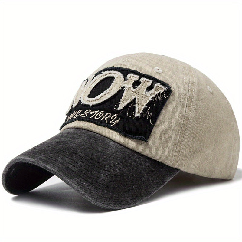 Vintage Embroidered Baseball Cap Unisex Cotton Sun Hat