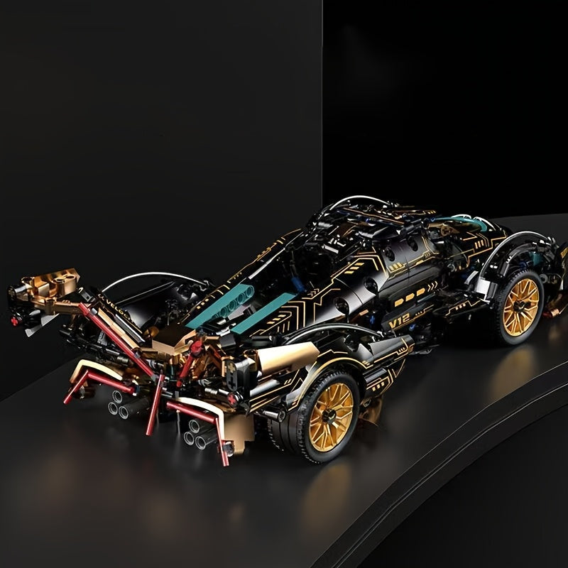 Creative Golden Bull Building Blocks Car Toy Set