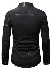 Men's Semi formal Stripe Button Up Shirt for Spring/Fall