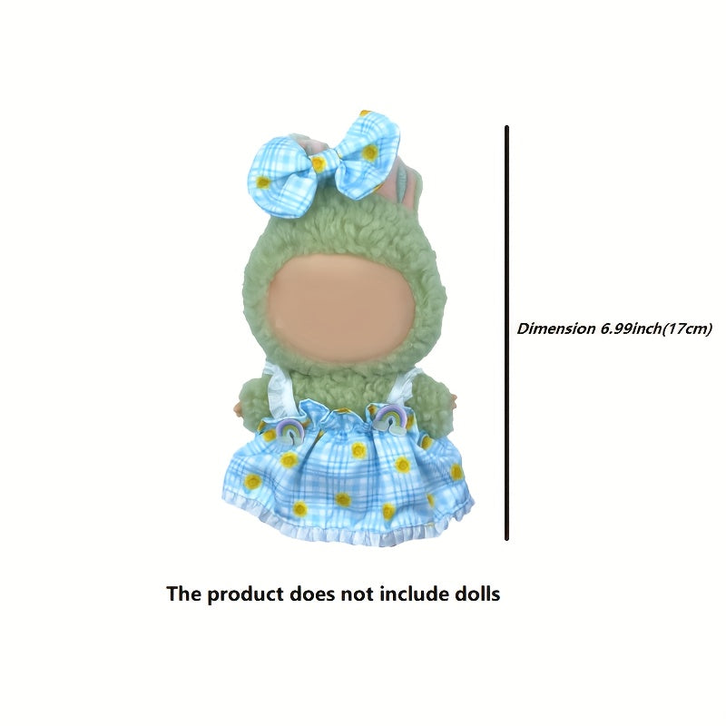 Doll Dress Up Set Skirts & Headwear Combo for 6-9 inch Dolls