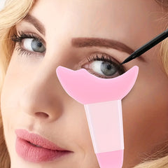 Eyeliner Stencils Set for Easy Eye Makeup, Portable Silicone Mascara Baffle