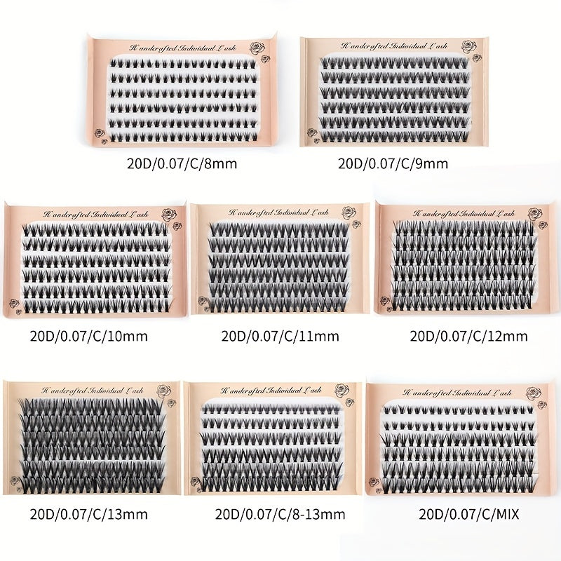 120 C Curl Individual Soft False Eyelashes - Extensions Box