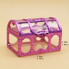 Pirate Treasure Chest Jewelry Gemstone Coin Storage Box With Lid