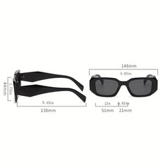 Y2K Square Frame Sunglasses For Women Men Hiphop Block Glasses