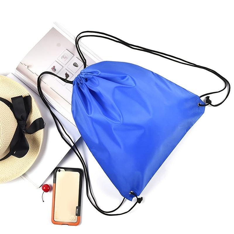 Lightweight Drawstring Gym Bag & Backpack with Multiple Pockets