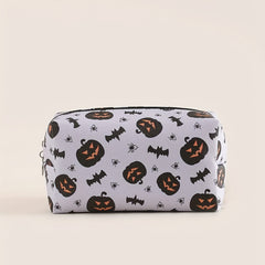 Halloween Pumpkin Bat Spider Pattern Makeup Bag