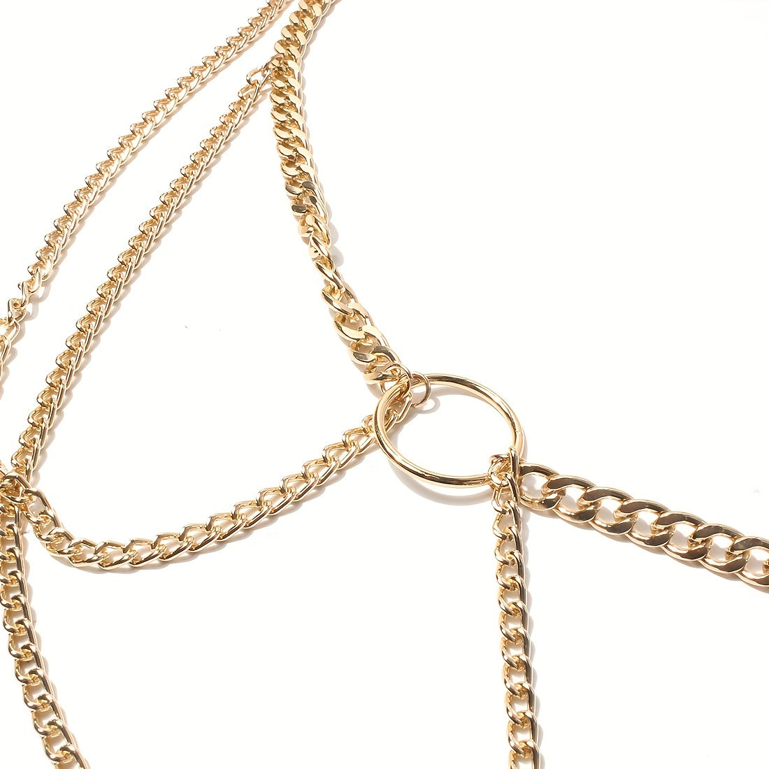 Punk Layered Body Chains Hollow Out Waist Chain Vintage Body Jewelry