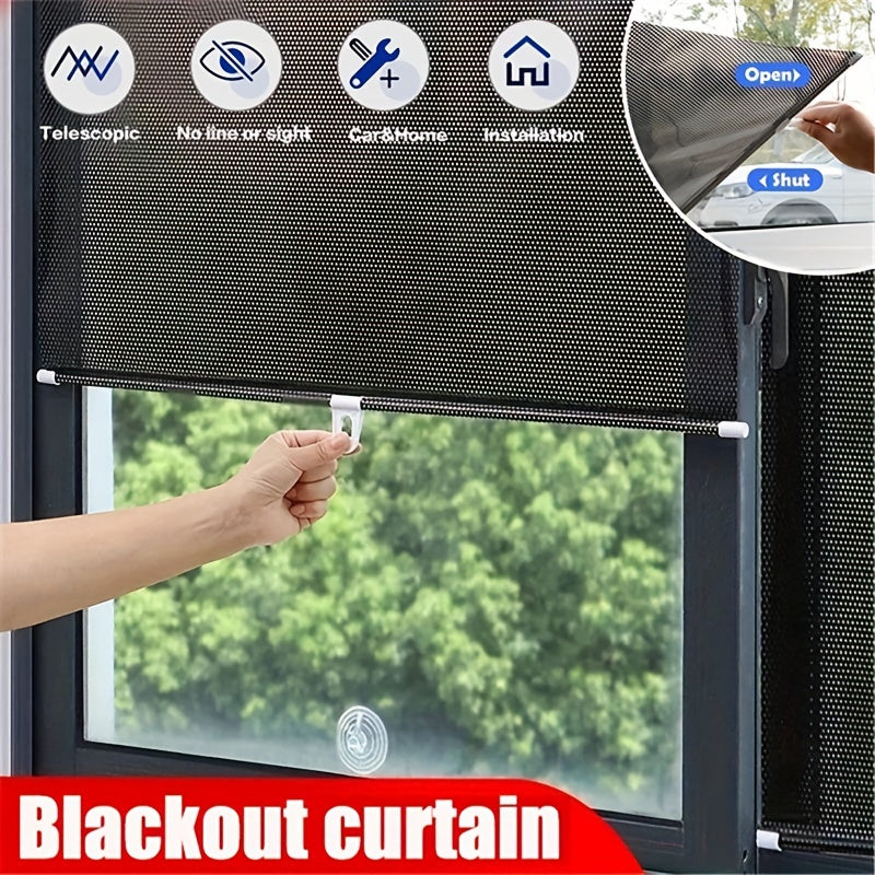 1pc Automatic Roller Blinds for Car Bedrooms Kitchen Office Window