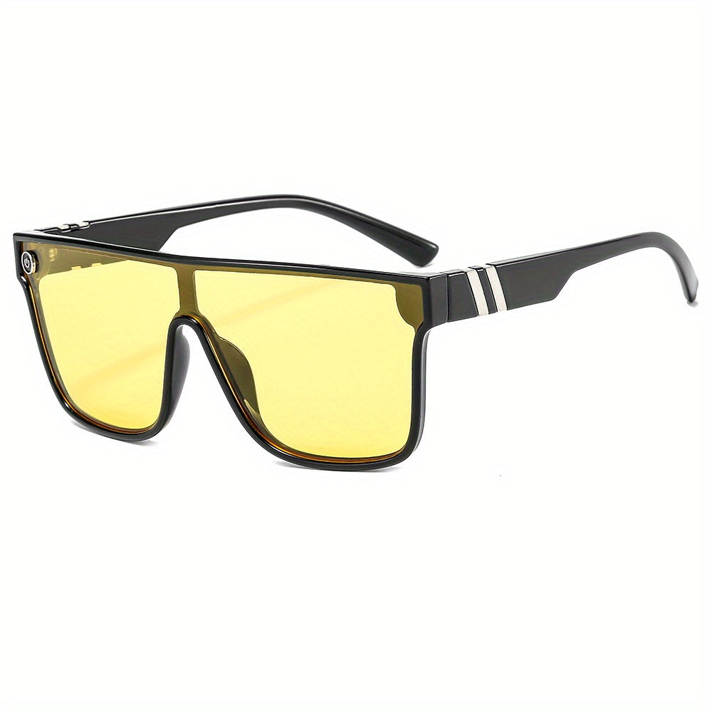 Men's Outdoor Cycling Sunglasses Large Frame Colorful One-piece Sunglasses