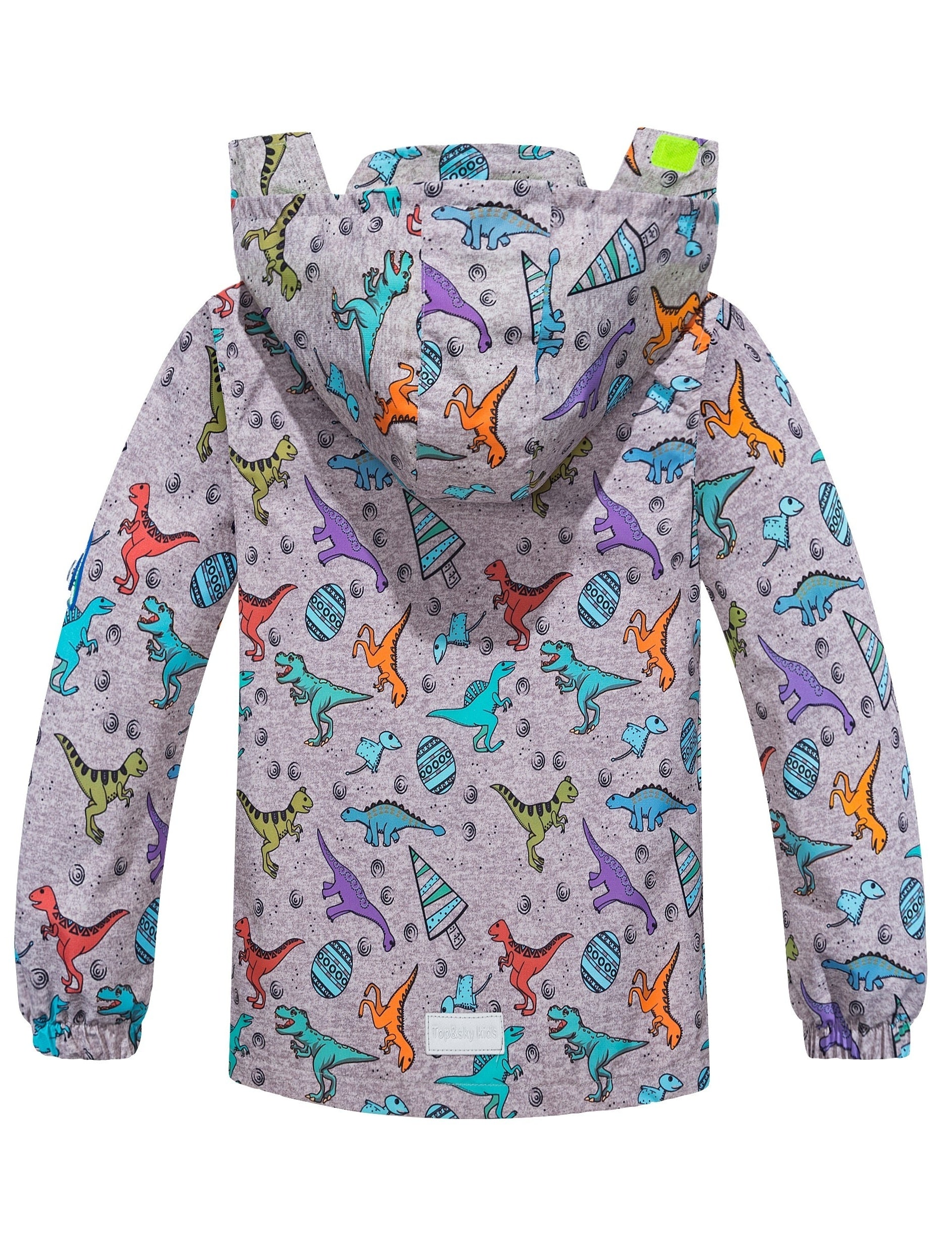 Boys Dinosaur Raincoat Jacket with Removable Hood