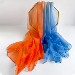 Gradient Scarf Lightweight Long Shawl Wrap Sunscreen Windproof