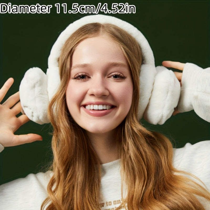 Women's Cartoon Winter Earmuffs Stretch Fit Dry Clean