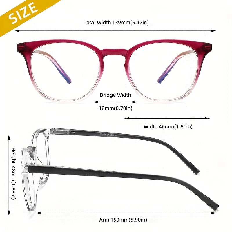 Retro Round Frame Reading Glasses for Men Anti Blue Light Casual Eyeglasses