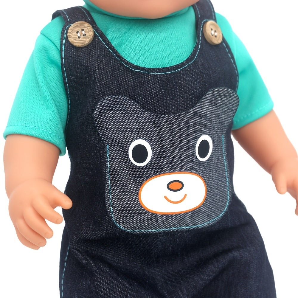 Green Denim Doll Clothes Set for 18 inch Dolls
