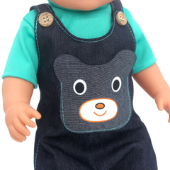 Green Denim Doll Clothes Set for 18 inch Dolls