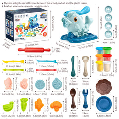 Fun Dolphin Toy Noodle Machine Set with Multiple Shaped Clay Molds